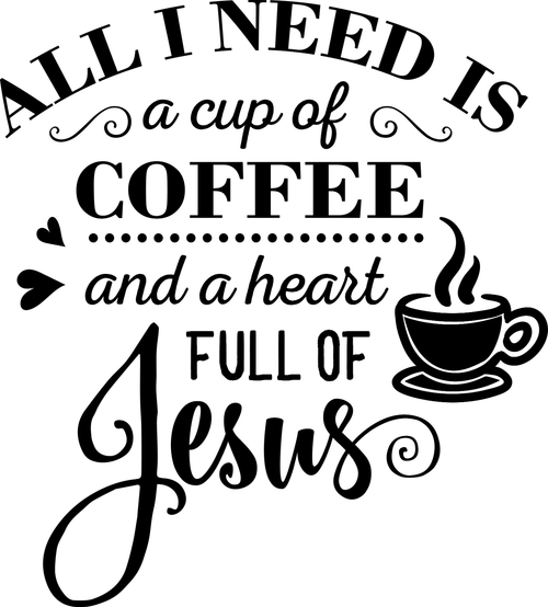 All I need is coffee and Jesus (2) Poster Canvas Movie Film Print A0 A1 A2 A3 A4