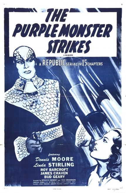 Purple Monster Strikes 01 Poster Canvas Movie Film Print A0 A1 A2 A3 A4 A5 A6 Ar