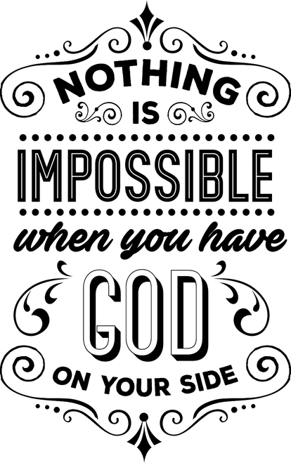 Nothing is impossible Poster Canvas Movie Film Print A0 A1 A2 A3 A4 A5 A6 Art Wa