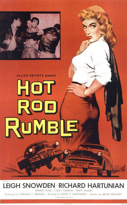 Hot Rod Rumble (1957)_0 Movie Film Poster Canvas iconic design