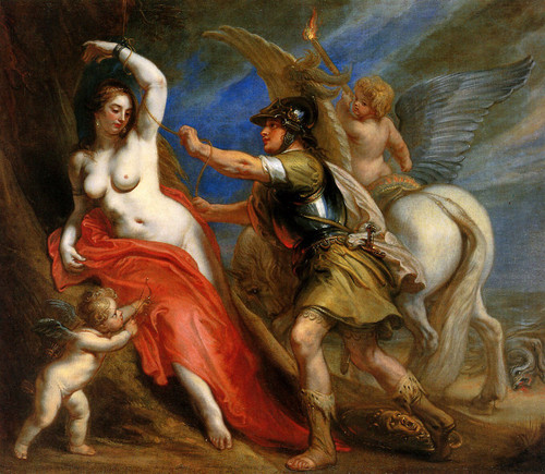 ThuldenvanTheodoor-Perseus_Frees_Andromeda-Sun Poster Canvas Movie Film Print A0