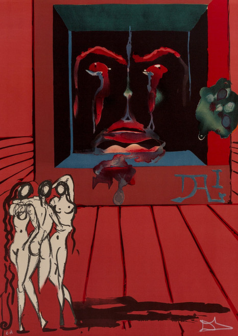 Salvador Dalí (1904-1989). Obsession of the heart, from the Visions Surrealiste,