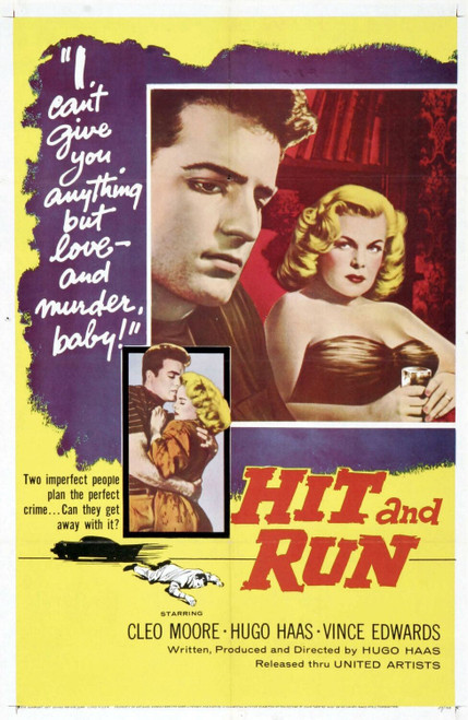 Hit and Run (1957)_0 Movie Film Poster Canvas iconic design