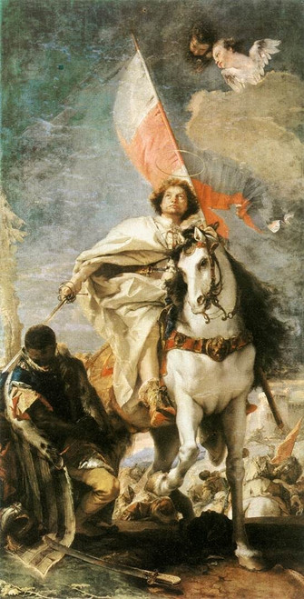 Tiepolo_St_James_the_Greater_Conquering_the_Moors Poster Canvas Movie Film Print