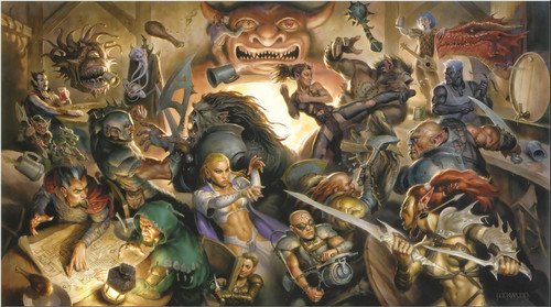 Lockwood, Todd - bar_fight Art Gallery Poster Canvas Print Wall Decoration A0 A