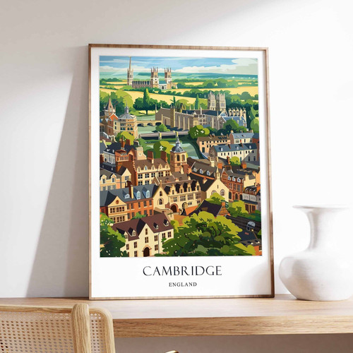 6_Cambridge Poster, England Poster, European Poster, Cambridge University Poster