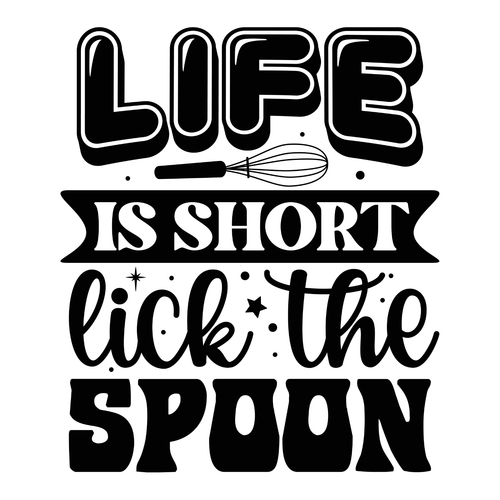 life is short, lick the spoon-01 Poster Canvas Movie Film Print A0 A1 A2 A3 A4 A