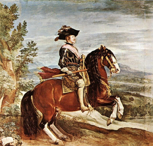 Velazquez_Equestrian_Portrait_of_Philip_IV Poster Canvas Movie Film Print A0 A1
