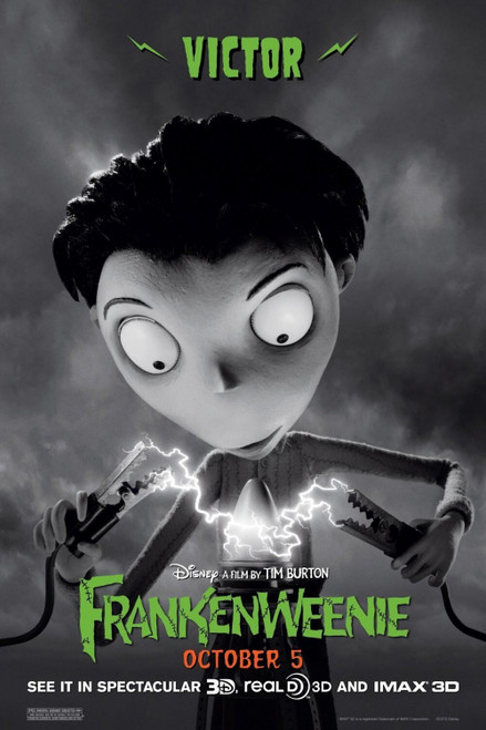Frankenweenie (2012)_5 Movie Film Poster Canvas iconic design