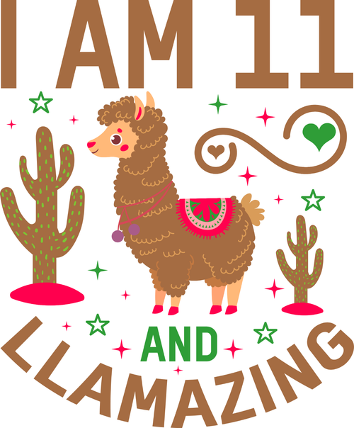 I Am 11 And Llamazing (2) Poster Canvas Movie Film Print A0 A1 A2 A3 A4 A5 A6 Ar