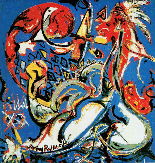 Jackson Pollock - The Moon Woman Throws the Circle 1943 Poster Canvas Movie Film