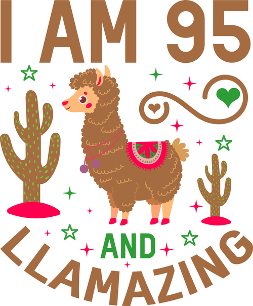 I Am 95 And Llamazing (2) Poster Canvas Movie Film Print A0 A1 A2 A3 A4 A5 A6 Ar