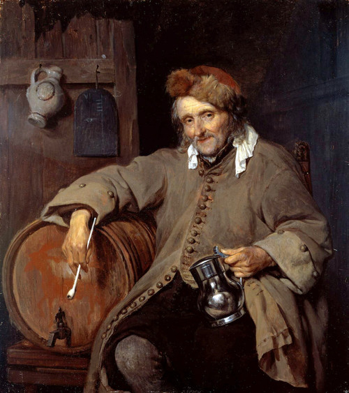Metsu Gabriël The old drinker Poster Canvas Movie Film Print A0 A1 A2 A3 A4 A5 A