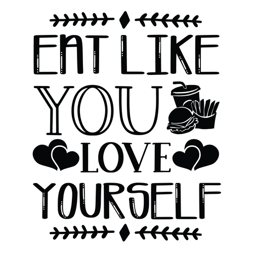 eat like you love yourself-01 Poster Canvas Movie Film Print A0 A1 A2 A3 A4 A5 A