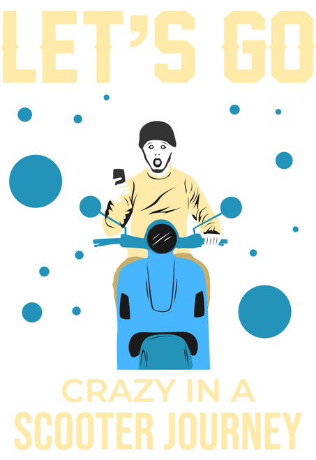 Lets Go Crazy in a Scooter Journey Poster Canvas Movie Film Print A0 A1 A2 A3 A4