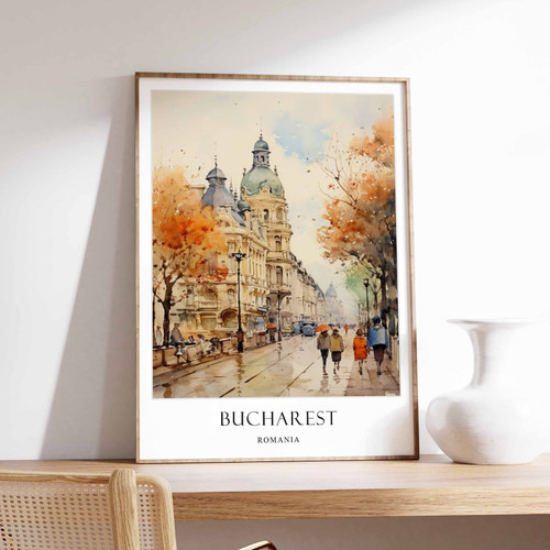 8_Bucharest Poster, Romania Poster, Bucharest Travel, Romania Travel, Eastern Eu