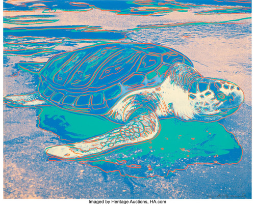 lfAndy Warhol (1928-1987). Turtle, 1985 Art Gallery Poster Canvas Print Wall Dec
