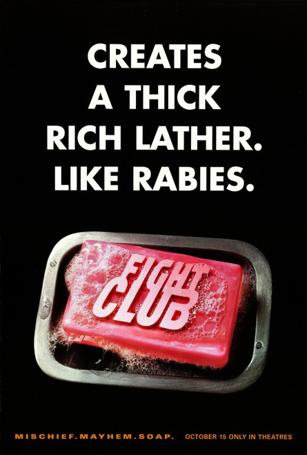 Fight Club (1999)_7 Movie Film Poster Canvas iconic design Fight Club (1999)_7 Movie Film Poster Canvas iconic design
