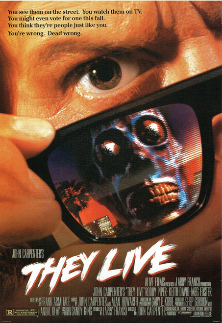 They Live- 1988 Poster Canvas Movie Film Print A0 A1 A2 A3 A4 A5 A6 Art Wall Dec