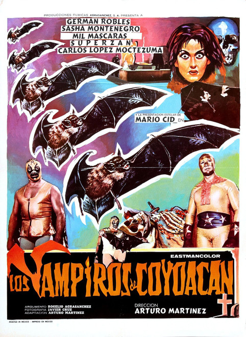 Vampires Of Coyoakan 01 Poster Canvas Movie Film Print A0 A1 A2 A3 A4 A5 A6 Art