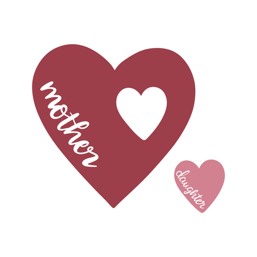 Mother Daughter Heart SVG Cut File Poster Canvas Movie Film Print A0 A1 A2 A3 A4