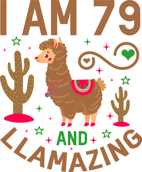 I Am 79 And Llamazing (2) Poster Canvas Movie Film Print A0 A1 A2 A3 A4 A5 A6 Ar