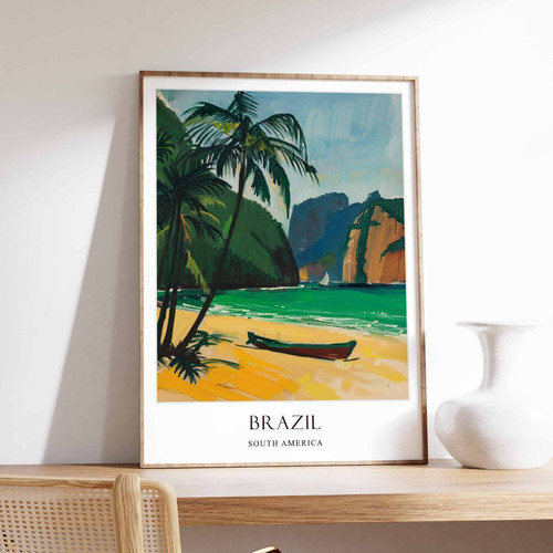 6_Brazil Poster, Home Decor, Travel Art, South American Wall Art, South America