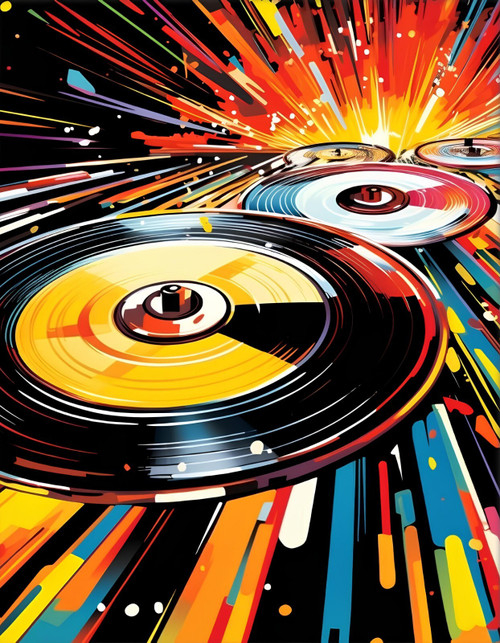 Pop Art Wall Art Vinyl Records Artwork Colourful Music Art Vinyl Art Prints (1)