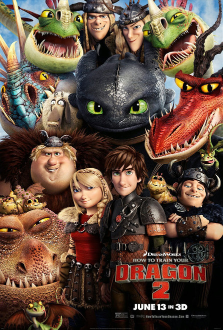 How to Train Your Dragon 2 (2014)_11 Movie Film Poster Canvas iconic design