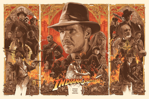 Indiana Jones riders 2 - Poster (A0-A4) Film Movie Picture Art Wall Decor Actor