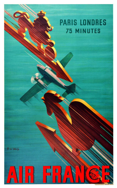 51514701196_VALERIO, Roger de. Paris Londres 75 Minutes, Air France.-artofuniver