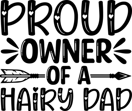 Proud owner of a hairy dad Poster Canvas Movie Film Print A0 A1 A2 A3 A4 A5 A6 A