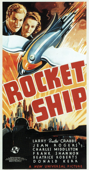 Rocket Ship -US- 1938 Poster Canvas Movie Film Print A0 A1 A2 A3 A4 A5 A6 Art Wa