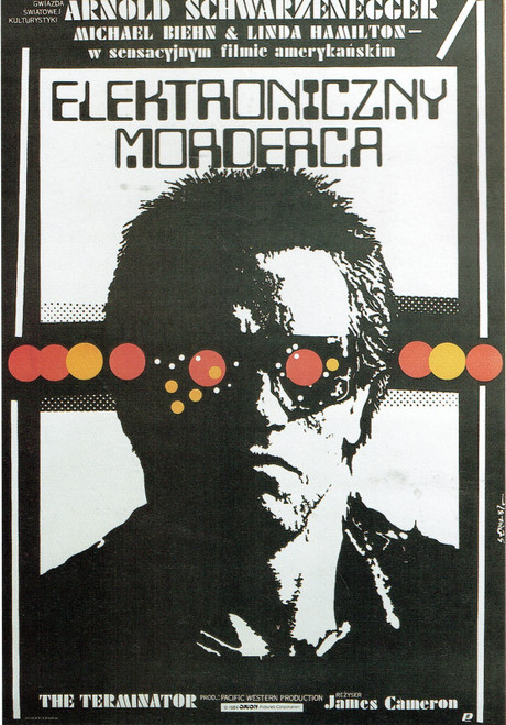 The Terminator -Polish 1984 Poster Canvas Movie Film Print A0 A1 A2 A3 A4 A5 A6