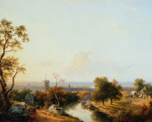 Schelfhout Andreas Riverlandscape Poster Canvas Movie Film Print A0 A1 A2 A3 A4