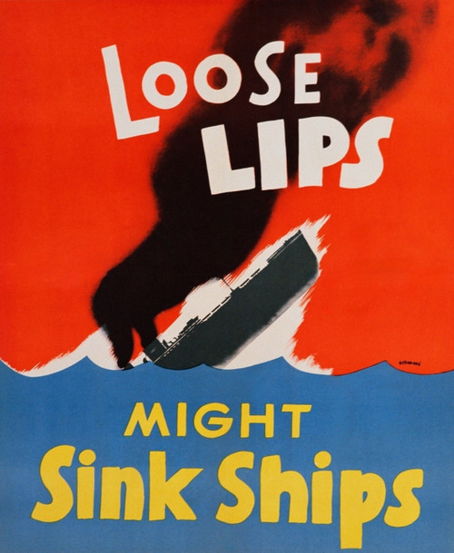 loose_lips_sink_ships-ww2-posters-fotor-2024011692039 Art Gallery Poster Canvas
