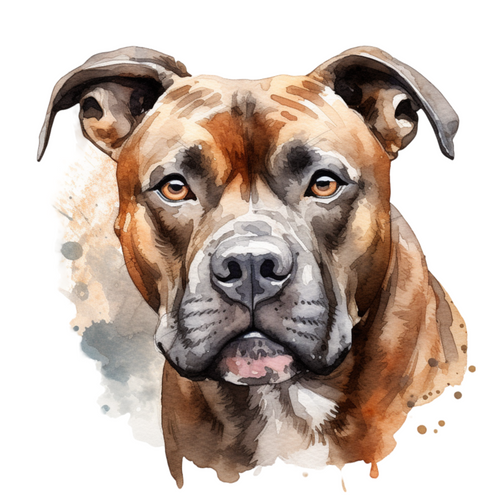 Staffordshire Bull Terrier (3) Poster Canvas Movie Film Print A0 A1 A2 A3 A4 A5