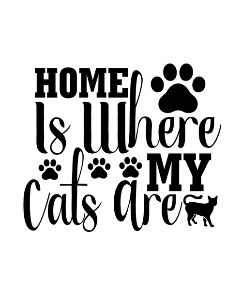 Home Is Where My Cats Are-01 (2) Poster Canvas Movie Film Print A0 A1 A2 A3 A4 A
