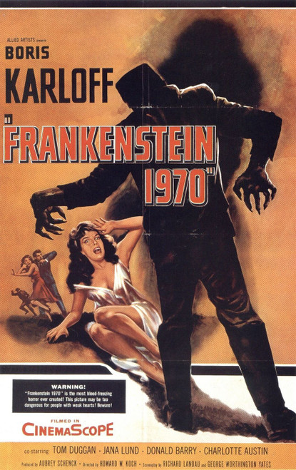 Frankenstein - 1970 (1958)_0 Movie Film Poster Canvas iconic design