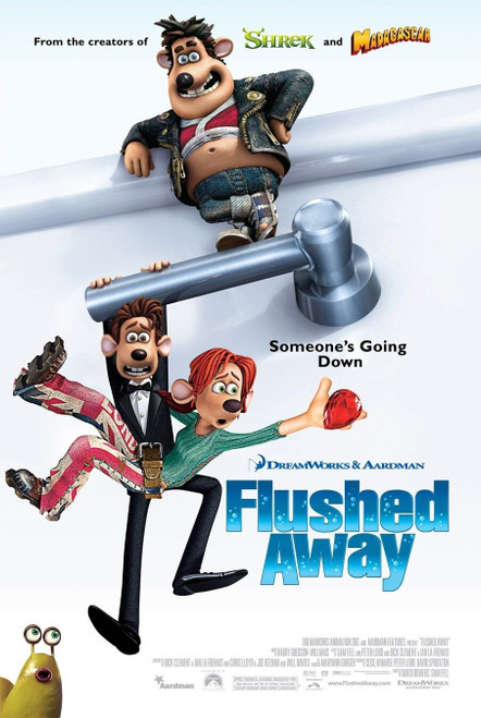 Flushed Away (2006)_3 Movie Film Poster Canvas iconic design