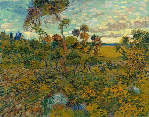 Vincent Van Gogh - Sunset at Montmajour 1888 Poster Canvas Movie Film Print A0 A