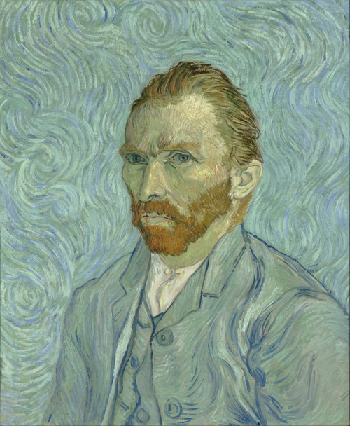 Vincent Van Gogh - Self Portrait Poster Canvas Movie Film Print A0 A1 A2 A3 A4 A