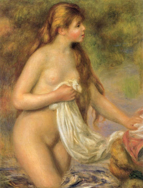 Bather_with_Long_Hair Poster Canvas Print Art Painting Decor Reprint wall A0 A1