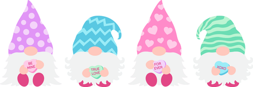 Valentine's Day Gnomes (2) Poster Canvas Movie Film Print A0 A1 A2 A3 A4 A5 A6 A