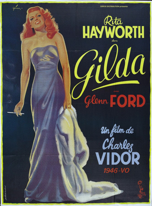 Gilda (1946)_3 Movie Film Poster Canvas iconic design