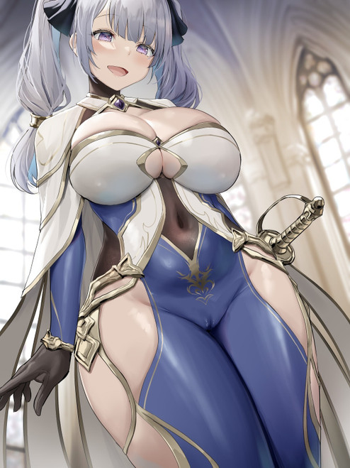 Thicc Swordmaiden Anime E Girl Poster Canvas Movie Film Print A0 A1 A2 A3 A4 A5