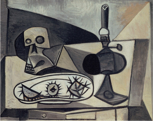Skull sea urchins and lamp on table 27 11 1946 Picasso