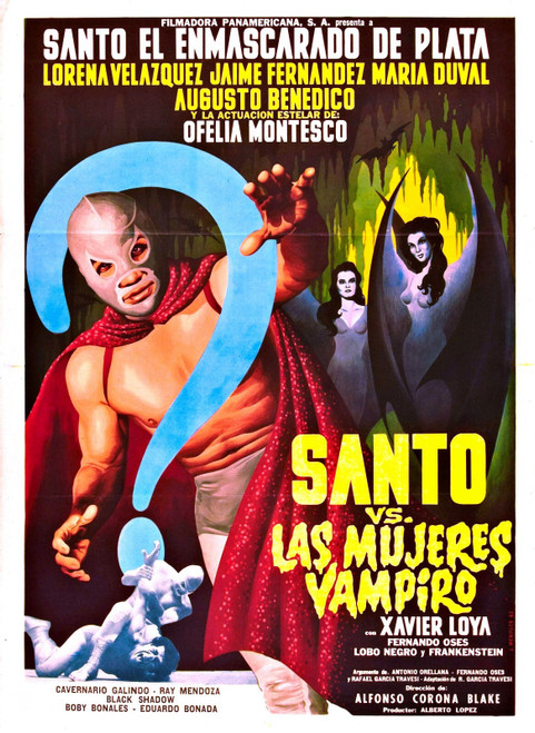 Santo Vs Vampire Women 01 Poster Canvas Movie Film Print A0 A1 A2 A3 A4 A5 A6 Ar