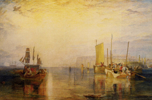 Turner_Joseph_Mallord_William_Sunrise._Whiting_Fishing_at_Ma Poster Canvas Movie