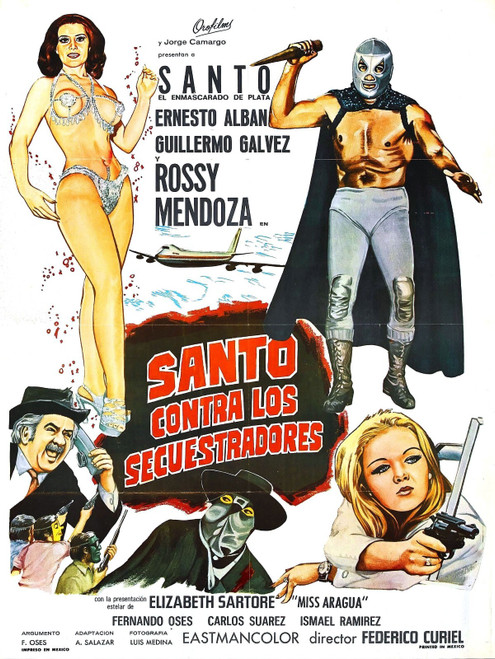 Santo Vs Kidnappers 01 Poster Canvas Movie Film Print A0 A1 A2 A3 A4 A5 A6 Art W